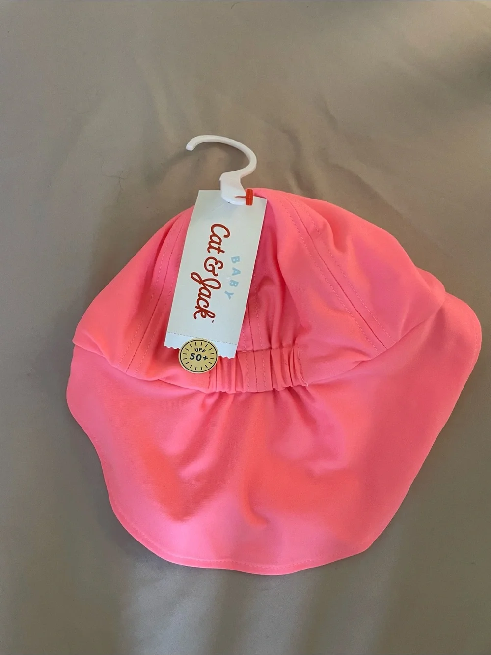 New with Tags-Cat & Jack Coral Pink Ruffle-Trim Sun Hat for Kids